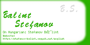 balint stefanov business card